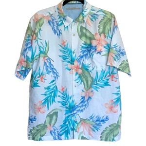 Linen Caribbean Floral Print Shirt